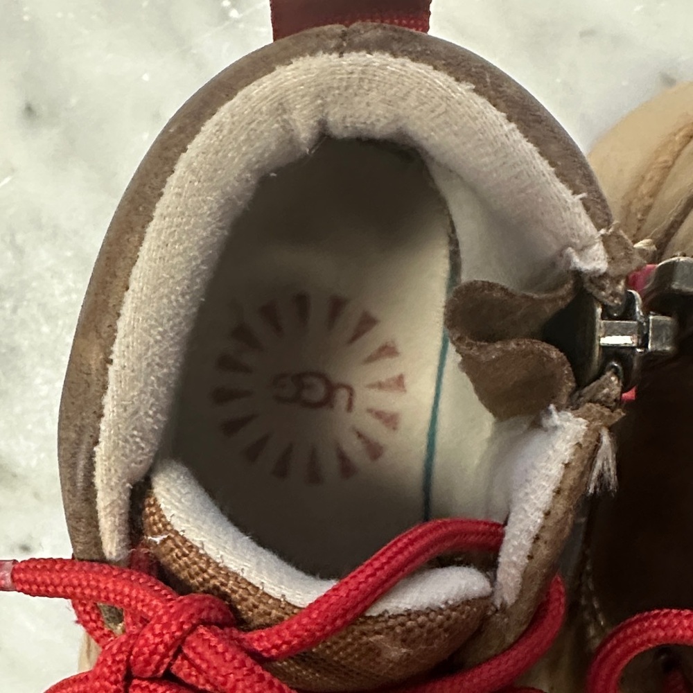 Brown Ugg Boots with Red Accents - Picture 11 of 13